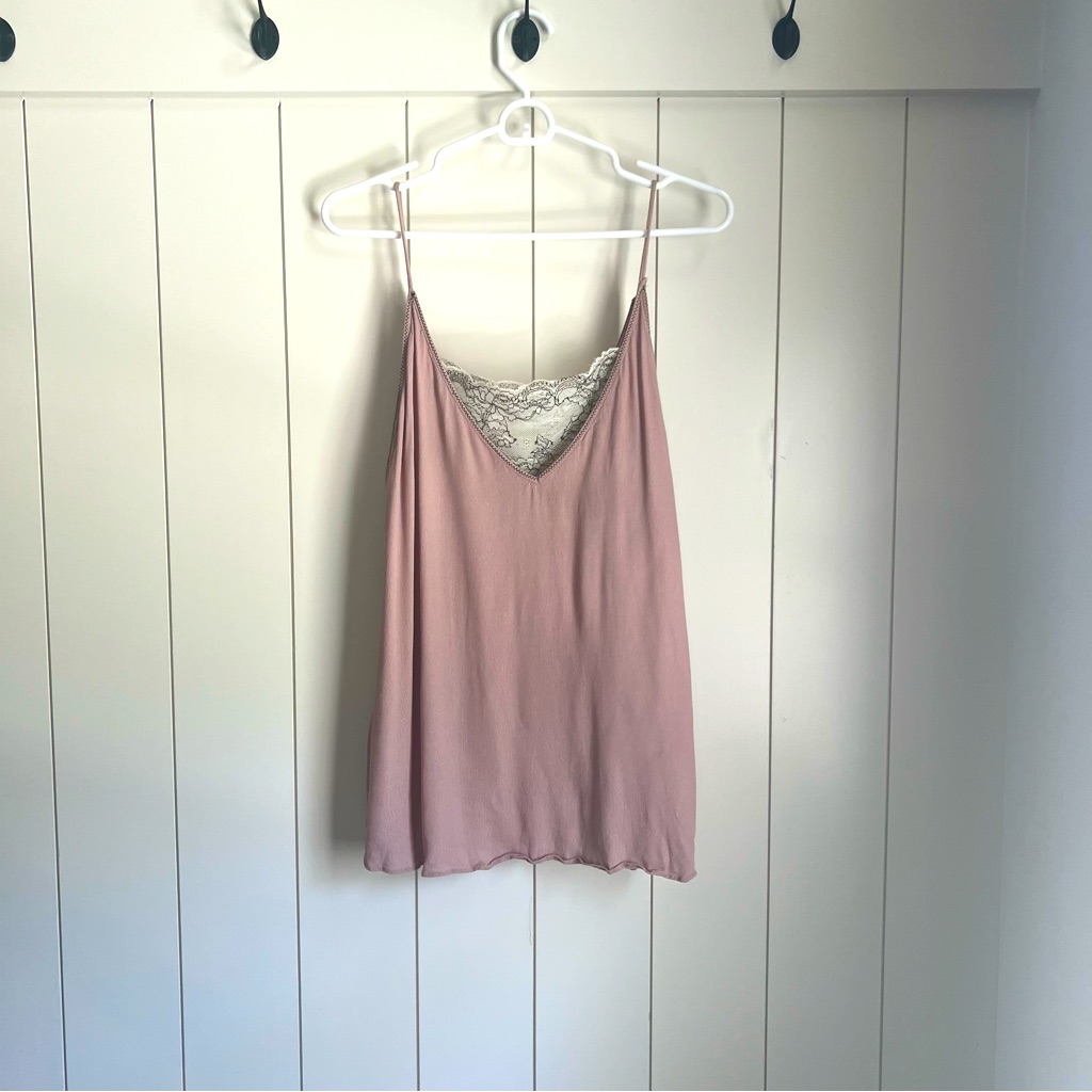 Mustard Seed Lace Insert V- Cami Tank